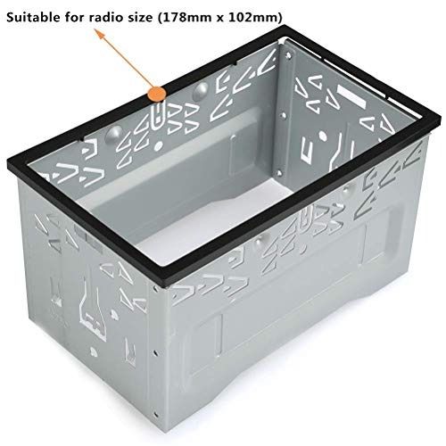 QLO UNI Car Stereo Double Din Cage with Frame for Car Radio, Double Din Head Unit Car Installation Kit Securing Cage with Frame for Camper Boat, Iron Metal Cage for Audio Video Playing Device 6171 (Category: Audio Systems) located in Singapore. Submitted by bytesize_it (Listing ID 1405124293, Image 3). Description: 【Universal for Most 2DIN】 This radio panel with universal size is designed for the modified installation of a double DIN car radio, a