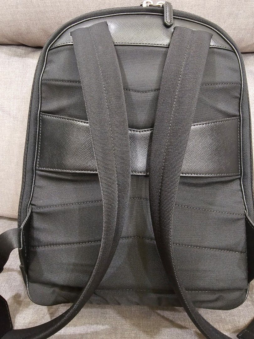 Montblanc Sartorial Backpack - Black (Category: Backpacks) located in Singapore. Submitted by GreatShireClearance (Listing ID 1405468246, Image 4). Description: - Stylish design. - Features multiple compartments for organization. - Includes a dedicated laptop sleeve. - Comes with a built in rain cover. - Perfect for work or travel. - Minimal signs of wear..