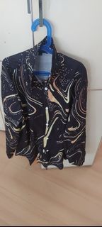 Black Marble Print Shirt