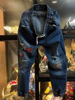Men's Distressed Denim Jogger Jeans