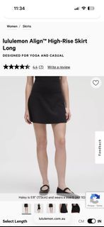 Lululemon Align LONG High-Rise Skirt - Black
