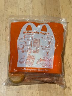 McDonald's Playset Sauce Dispenser Burger Set - New