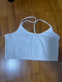 White Crop Top with Spaghetti Straps