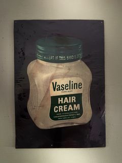 Vintage Vaseline Hair Cream Tin Signage
