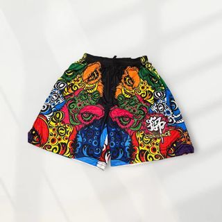 Lion Dance Print Shorts