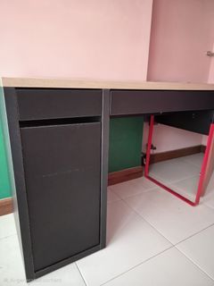 Black and Wood Desk from IKEA