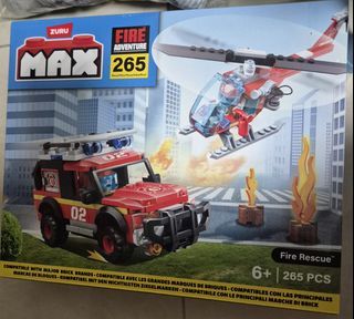 ZURU MAX Fire Adventure Fire Rescue Building Blocks Set