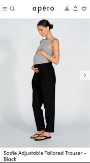 APERO Maternity Sadie Adjustable Tailored Black Trouser