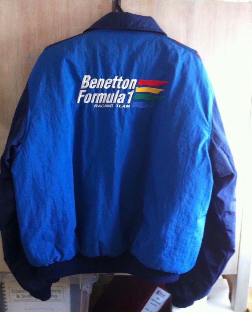 Vintage Benetton Formula 1 Racing Team Jacket (Category: Coats, Jackets and Outerwear) located in Singapore. Submitted by hebrew (Listing ID 1410480064, Image 2). Description: Selling an outstanding condition Vintage Benetton Formula 1 Racing Jacket. We used to collect racing inspired jackets and this has been in our collection for many years. Bought personally, 1st hand from Melbourne during the F1 race there in 1997. Stored in airtight bag. You