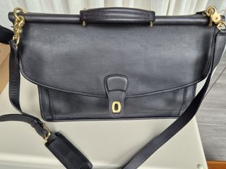 Coach Glove Tanned Saddle Leather Beekman Briefcase A03 with Brass Hardware Vintage American Hand Made in USA