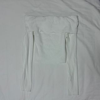 wts longsleeve Bershka white cute y2k off shoulder y2k top