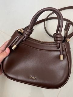 Pedro Brown Mini Bag with Knotted Handle