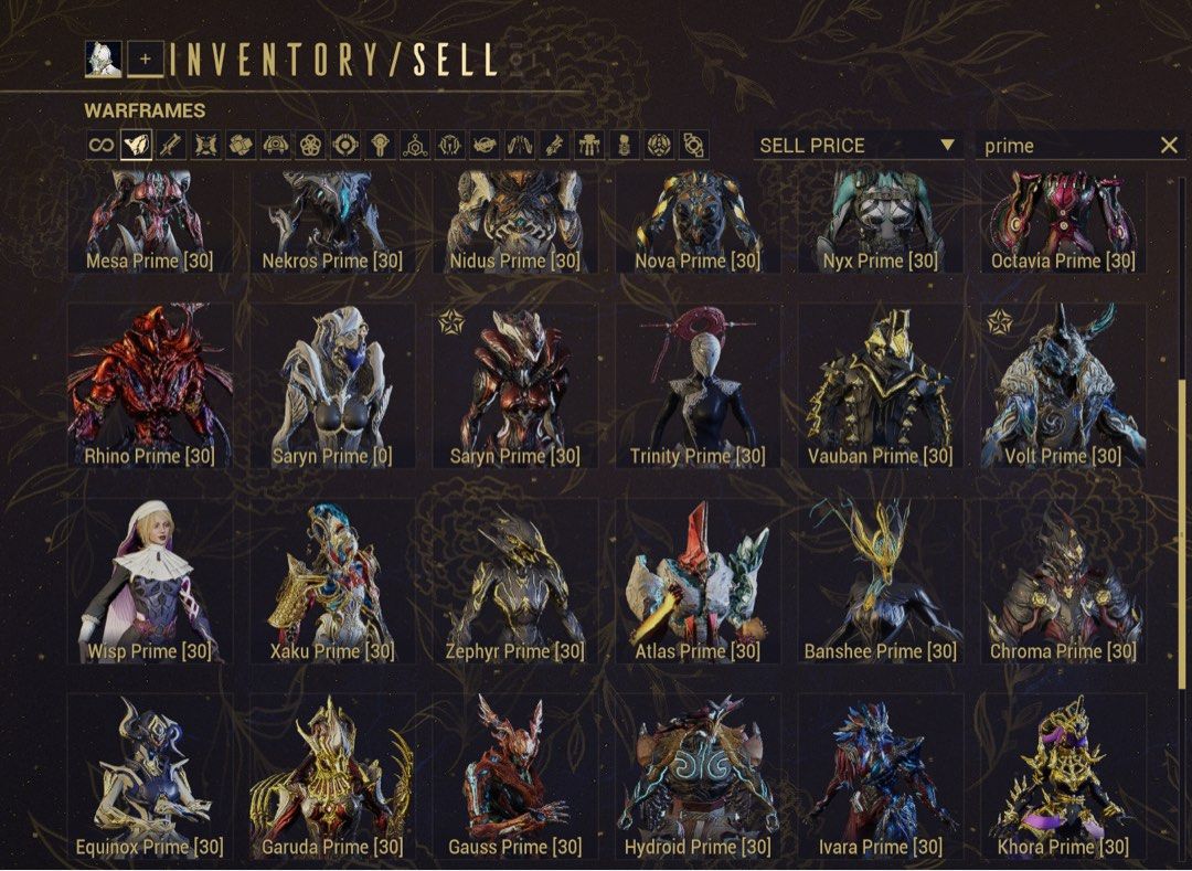 Warframe LR4 Founder Hunter Account (Rare Excalibur Prime, Mag + Frost Heirloom) (Category: Game Gift Cards & Accounts) located in Singapore. Submitted by laureay (Listing ID 1411218826, Image 10). Description: RARE LR4 HUNTER FOUNDER WARFRAME ACCOUNT Has many goodies, including the rare Mag + Frost Heirloom armor and signas (and Excalibur Prime). Many skins and can clear endgame content easily. No time to play anymore so selling, can easily get 