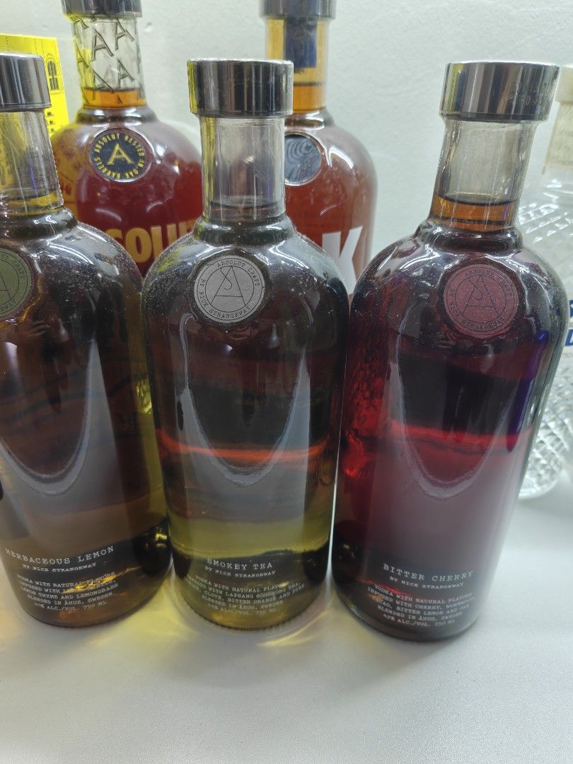 Absolut Craft Vodka set of 3 edition (Category: Alcoholic Beverages) located in Singapore. Submitted by dealbreakers6 (Listing ID 1411358382, Image 1). Description: 700ml SOLD set of 3 in both 700ml and 750ml features: Bitter Cherry Herbaceous Lemon Smokey Tea Absolut Vodka collection to sell lowballers will be ignored and blocked 750ml set of 3 : $90 each or $250 for 3 free delivery to u in the east to central region.