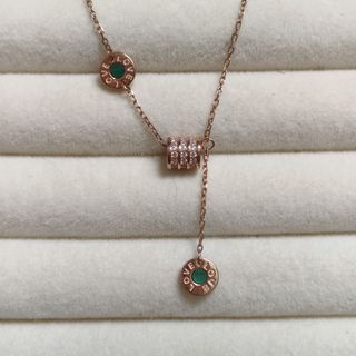 S925 Malachite Rose Gold Necklace