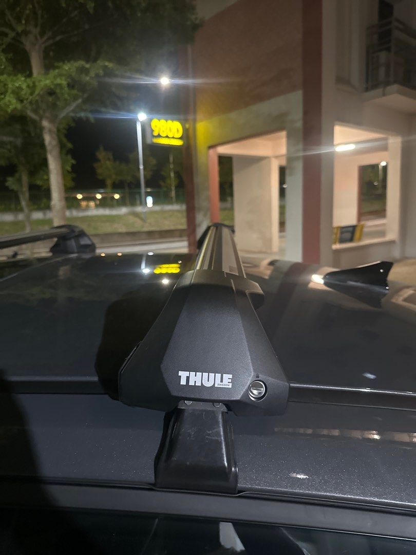 Thule roof rack for avante 2024 model (Category: Racks & Protection) located in Singapore. Submitted by kumarsales1202 (Listing ID 1411759928, Image 4). Description: Bought it 6 months ago and use it to transport equipment to Malaysia once. Letting go cause selling vehicle off. Negotiable .