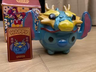Cute Disney Stitch Dragon Head Figurine