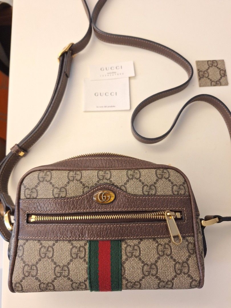 Gucci Ophidia GG Mini Bag (Category: Bags & Wallets) located in Singapore. Submitted by goodcollections (Listing ID 1412182722, Image 1). Description: - Authentic with receipt. - Gucci Ophidia GG Mini Bag - Iconic GG monogram canvas - Features green and red stripe - Includes original tags - Includes dust bag - Zip closure - Interior pocket - Perfect for everyday use Self-collection at Waterway Point or Punggol mrt preferably..