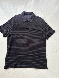 Perry Ellis Men's Black Striped Polo Shirt