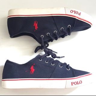 Original Ralph Lauren Polo Designer Shoes, US 5.5, UK 5, EU 38, Sleek Navy BLUE Sneakers, Cosmopolitan, Urban Style, Casual Canvas Footwear, Sophistication, Timeless Appeal, Pop Culture, Gen Z, Geek, Luxury Living, Cult Street Fashion, Anytime, Anywhere