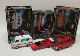 Takaratomy masterpiece KO set of mp-12 Lambor,mp27 ironhide，mp30 ratchet