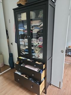 Hemnes glass door cabinet