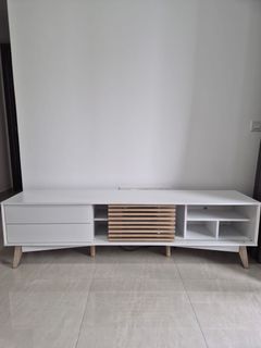 HipVan Maeve TV Console - White | Barely Used