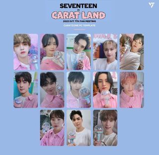 [PO] seventeen svt 7th fanmeeting 2023 carat land carat zone pcs photocards scoups jeonghan joshua jun hoshi wonwoo woozi the8 mingyu dk seungkwan vernon dino