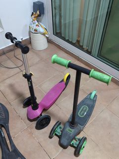 Pair of kids scooter