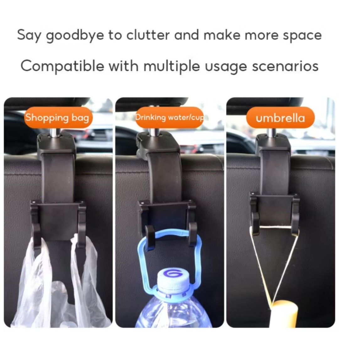 Universal headrest hook hangers car interior storage organizer front seat (Category: Storage & Organization) located in Singapore. Submitted by luminarionline (Listing ID 1357393506, Image 2). Description: price is for 1 piece 1 pair is $21 free 3-5 day delivery 🚚, no meetups.