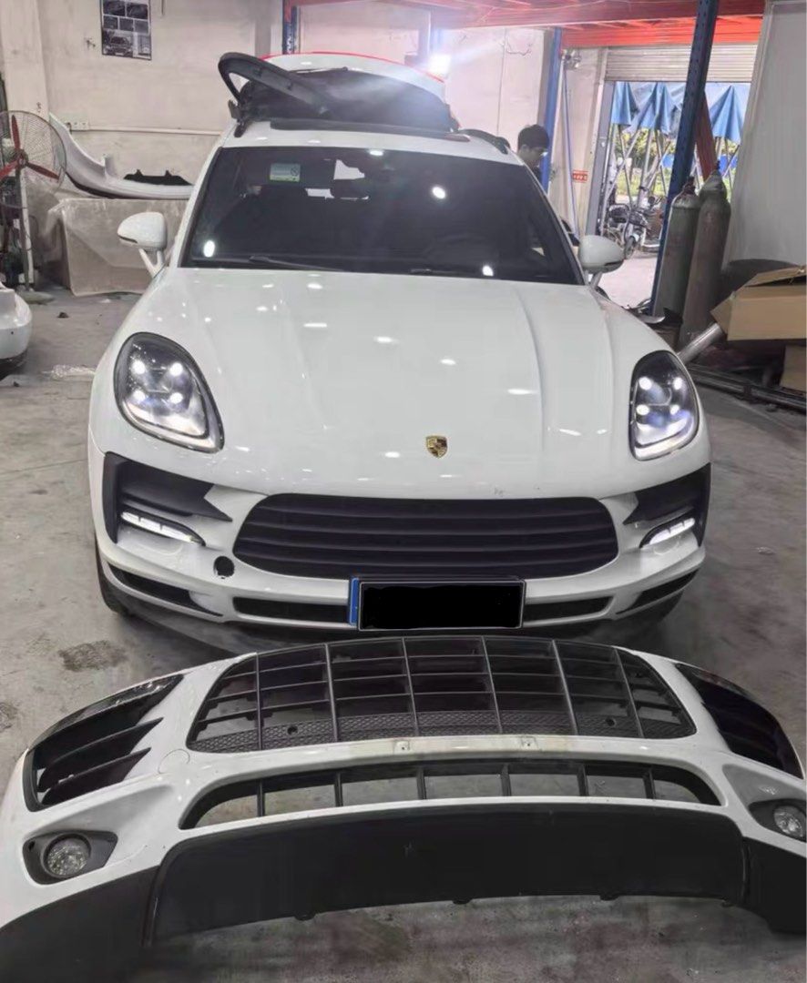 Macan Gen 2 ORIGINAL head lights (Category: Exterior Lighting) located in Singapore. Submitted by mistercurator (Listing ID 1363593648, Image 2). Description: Original Macan Gen 2 headlights Pre Order For conversion from the Gen 1 four eyes (2 a side) to single full black for the newer sleaker look. GT3RS kind of front look. Price listed is c&c but have recommended workshop for installation and coding. Can take a package with macan gen 2 original