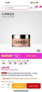 Clinique blended face powder in #4 transparency