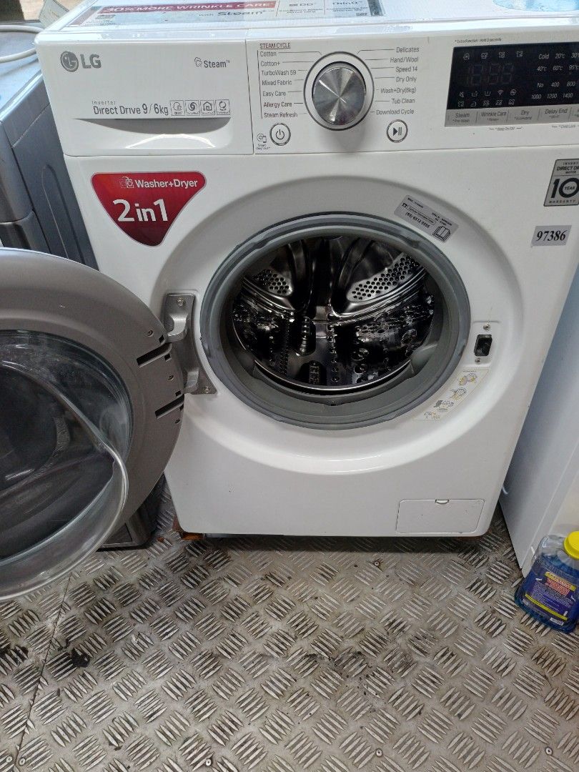 LG Washing Machine and dryer. 2in1 (Category: Washing Machines and Dryers) located in Singapore. Submitted by jerry97777 (Listing ID 1365747542, Image 2). Description: Two new LG 2in1 washing machines have arrived in the store. 9/6kg. 8/5kg. If you need them, please contact me. The price is favorable, delivery is free, disposal is free, and cash on delivery is available. Thank you..