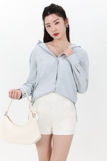 TSS The Style Soirée Kaline Highwaist Shorts V2 In White