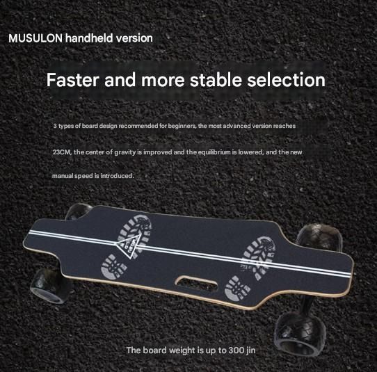 🛹 [PREORDER] Electric Skateboard A Musulong Four-wheel Beginner Electric Scooter Adult Skateboard Remote Control Walking Dog Artifact 🛹 (Category: Other Sports Equipment and Supplies) located in Singapore. Submitted by strikewitches167 (Listing ID 1361695645, Image 8). Description: 🛼🛼 Options 🛼🛼 🛼 Electric Skateboard A - Black 8km - $279 🛼 Electric Skateboard A - Black 15km - $349 🛼 Electric Skateboard A - Black 16km, Koshino wheel - $49