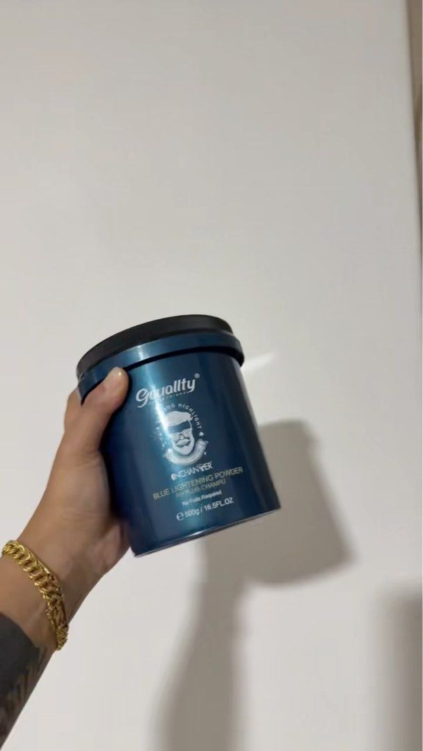 Hair Bleaching Powder (Category: Hair) located in Singapore. Submitted by frhzie (Listing ID 1361792155, Image 2). Description: Brand new Goualty Enchanter Blue Lightening Powder for hair. This is a 500g tub of hair bleach that is perfect for lightening your hair. It is a professional-grade product that is easy to use and gives great results. While stocks last! Pm me for more info! .