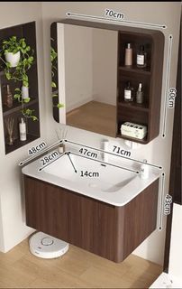 SG / Stocks  70cm Aluminum  Waterproof / Bathroom Basin Vanity Set/bathroom cabinet/toilet   wash basin 