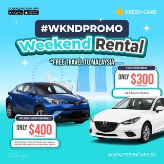 Weekend Car Rental Promo 🚗 $300/WEEKEND 🔥 DRIVE TO MALAYSIA
