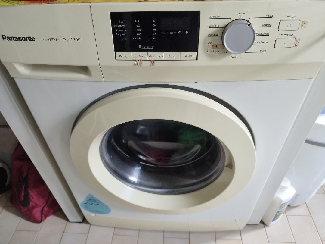 Panasonic NA-127XB1 7kg (Category: Washing Machines and Dryers) located in Singapore. Submitted by sure_sell (Listing ID 1366573202, Image 1). Description: self collect.