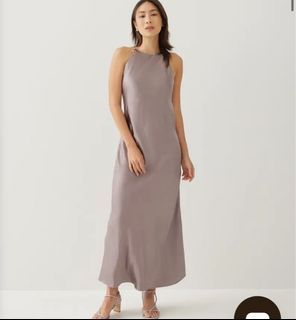 Jorelle satin a-line midaxi dress