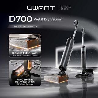 【READY STOCK】【Flagship Launch】Uwant D700 Pro Wet and Dry Cordless Vacuum Cleaner | D-Shape Roller Brush | 100°C Hot Water Wash