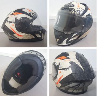 AIROH Motorist Helmet, AIROH Valor Nexy Full Face Helmet, MEDIUM 57-58, Professional Racing Helmet, Cool Designer Helmet, Sleek Design, Sophistication, Safety Gear, Protective Gear, Rider, Biker, Decorative Display, Studio Exhibit, Movie Props