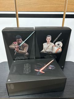 SET OF 3 HOT TOYS STAR WARS FORCE AWAKENS SET FINN REY KYLO REN