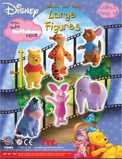 Disney Winnie the Pooh Large Figures Tomy Yujin  Europe TYE - Pooh's Heffalump Movie Piglet Eeyore Tigger Cake Toppers