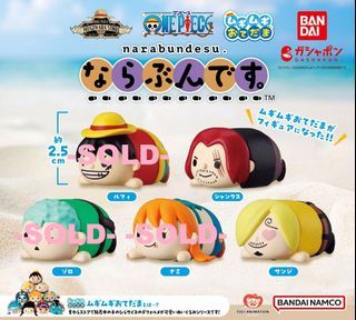 Japan Bandai One Piece Anime Mugi Mugi Otedama Narabundesu Mascot Mini Figure Figurine Mugiwara Store Capsule Toy Gachapon Sanji Shanks