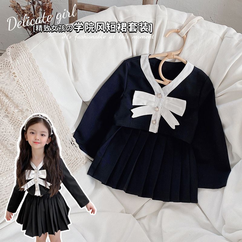 Children Kids Chanel Style Classy Black Bow Sweet Girl Long Sleeves Blouse & Skirt Set (Category: Babies & Kids Fashion) located in Singapore. Submitted by kidsome (Listing ID 1376899409, Image 1). Description: Material: Cotton Size Available: 90,100 Size & Recommend Age Size 90: 2-3 years old Size 100: 3-4 years old **Measurements chart attached above. !!FREE NORMAL MAIL!! For Self Collect: 157C Tamarind Road No cash payment, either pay via caro