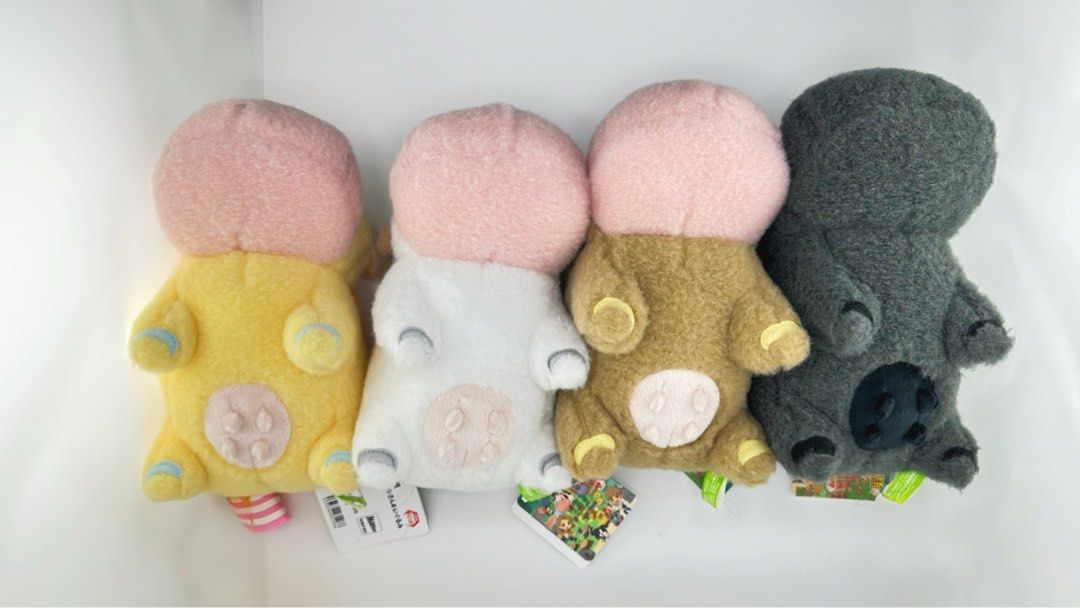 Story of Seasons Cow Plush Doll Fluffy Set of 4 (Bokujou Monogatari) (Category: Plushies & Soft Toys) located in Singapore. Submitted by abegoods (Listing ID 1380032892, Image 2). Description: Adorable set of Story of Seasons fluffy cow plushies. Released 2024. Officially licensed by Marvelous. Plush of the Bubble Cow from Story of Seasons. Rare. Can only be caught as prizes from Marvelous TRYDECK machines. Each approx. 18cm plushie comes with it
