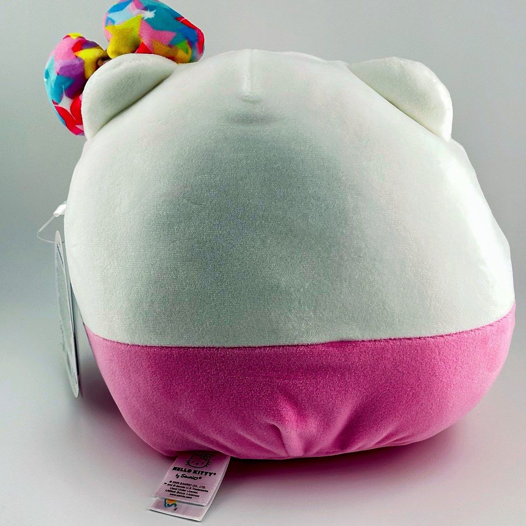 BRAND NEW with Tags Original Squishmallows Sanrio Plush Starshine Hello Kitty Holding Rainbow Heart 25cm (Category: Plushies & Soft Toys) located in Singapore. Submitted by abegoods (Listing ID 1373878467, Image 2). Description: KEY FEATURES 🌈Grow your Squish Squad with the Squishmallows Starshine Hello Kitty plush 🌈Made with ultrasoft, high-quality material 🌈The perfect cuddly companion 🌈Official Squishmallows and Sanrio product 🦄Contents: 