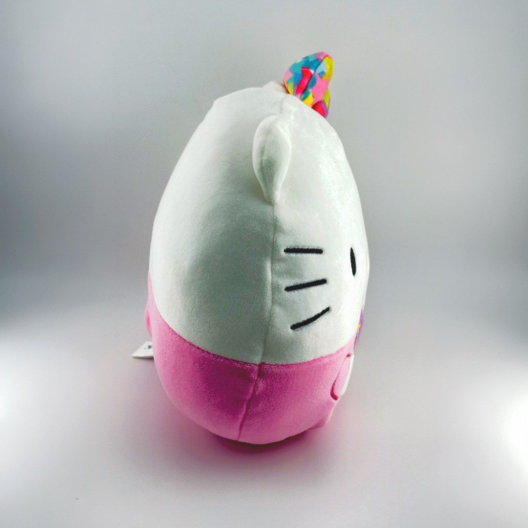 BRAND NEW with Tags Original Squishmallows Sanrio Plush Starshine Hello Kitty Holding Rainbow Heart 25cm (Category: Plushies & Soft Toys) located in Singapore. Submitted by abegoods (Listing ID 1373878467, Image 4). Description: KEY FEATURES 🌈Grow your Squish Squad with the Squishmallows Starshine Hello Kitty plush 🌈Made with ultrasoft, high-quality material 🌈The perfect cuddly companion 🌈Official Squishmallows and Sanrio product 🦄Contents: 