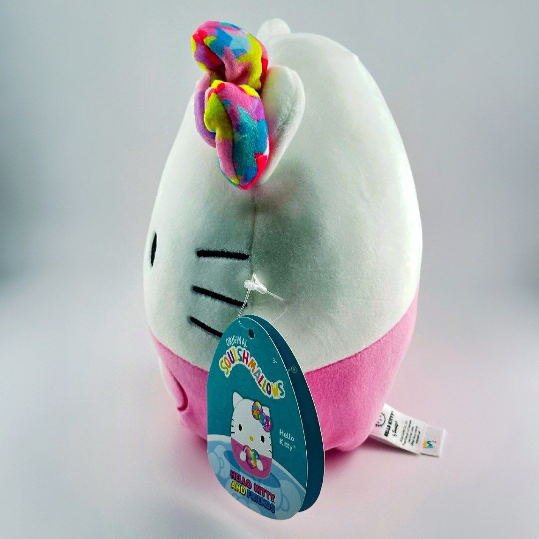 BRAND NEW with Tags Original Squishmallows Sanrio Plush Starshine Hello Kitty Holding Rainbow Heart 25cm (Category: Plushies & Soft Toys) located in Singapore. Submitted by abegoods (Listing ID 1373878467, Image 3). Description: KEY FEATURES 🌈Grow your Squish Squad with the Squishmallows Starshine Hello Kitty plush 🌈Made with ultrasoft, high-quality material 🌈The perfect cuddly companion 🌈Official Squishmallows and Sanrio product 🦄Contents: 